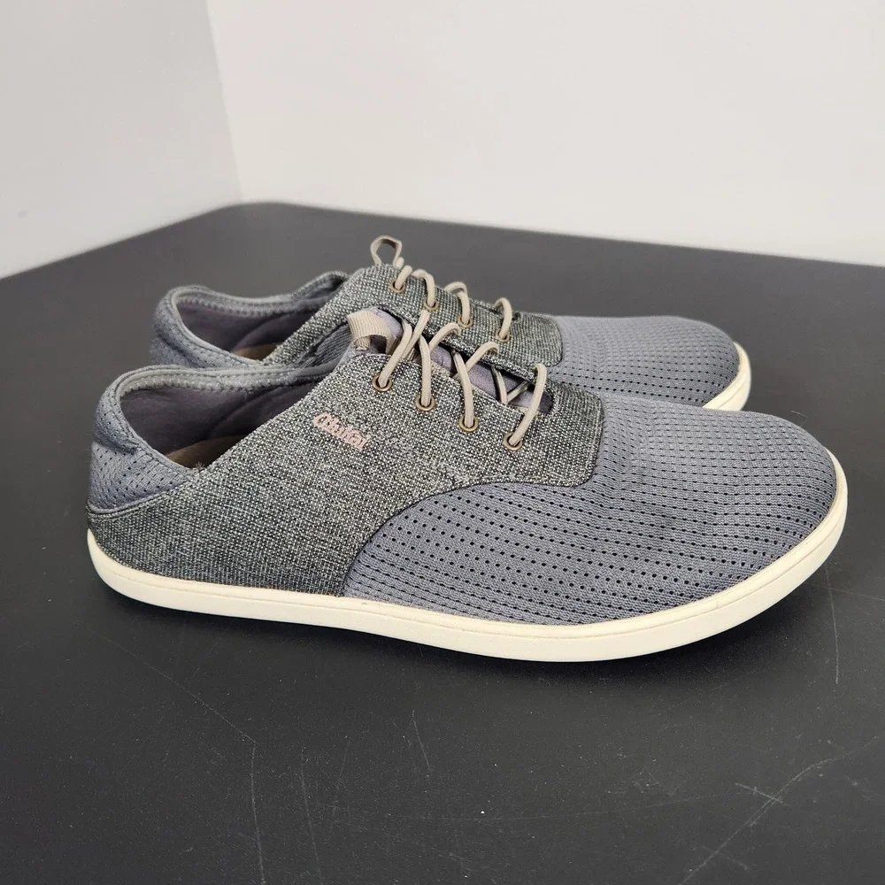 OluKai Nohea Moku Mens Grey Boat Shoes Coastal Casual Sneakers 10283-2610 Size 9